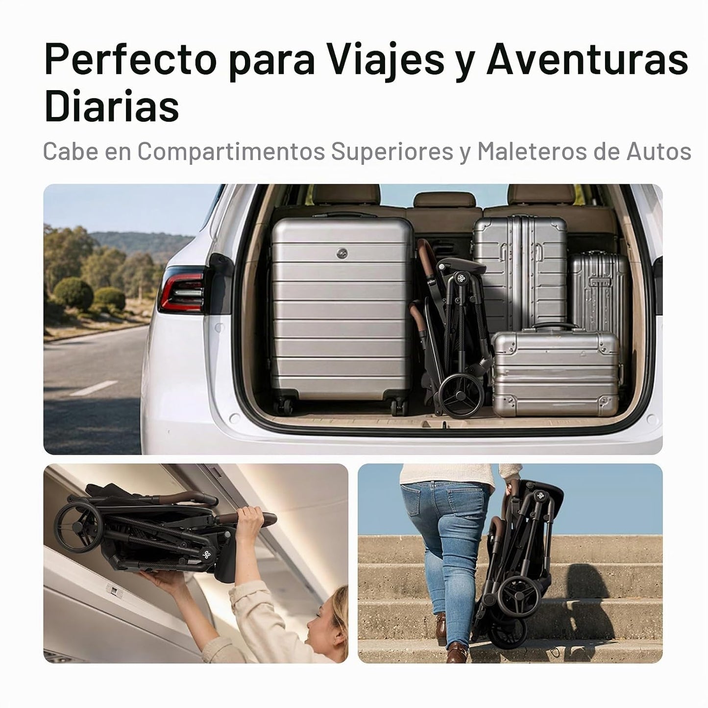 Mamazing Cochecito de viaje de bebé ligero ultra Air con marco de f...