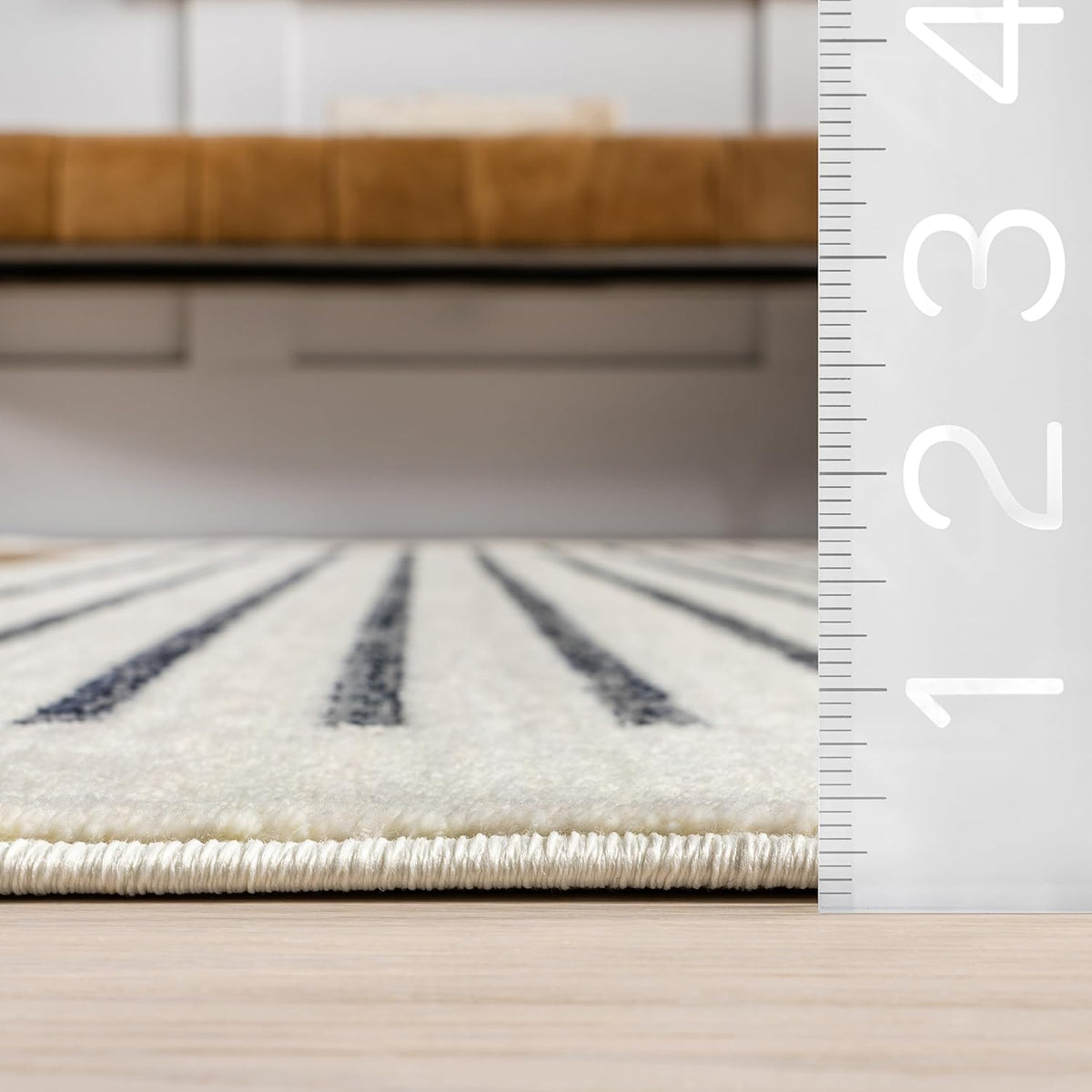 nuLOOM - Alfombra con Borlas Performance Keeva Beige\/Marfil, 5'...