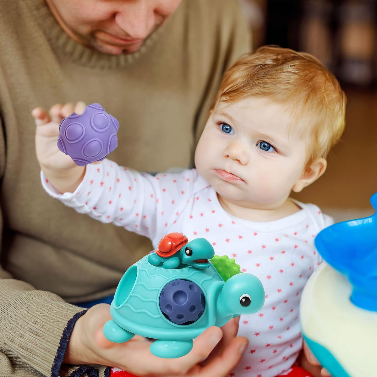 Pelotas sensoriales para bebés de 6 a 12 meses, juguetes Montessori...