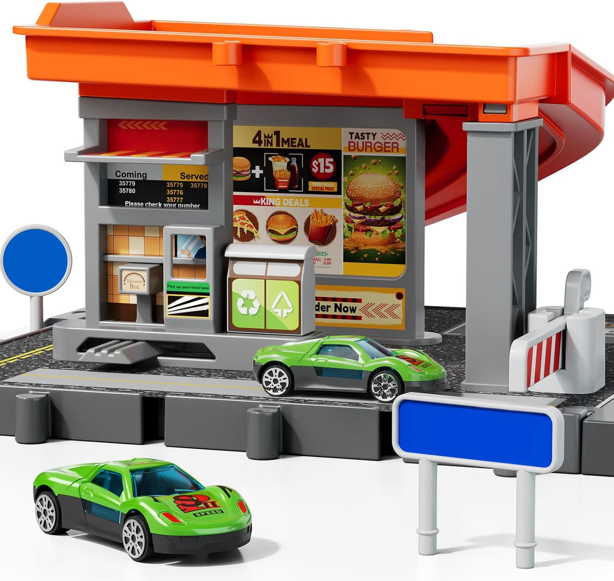 KIZONLY Juegos de coches de juguete, Actividad Drivers Playset, Coc...
