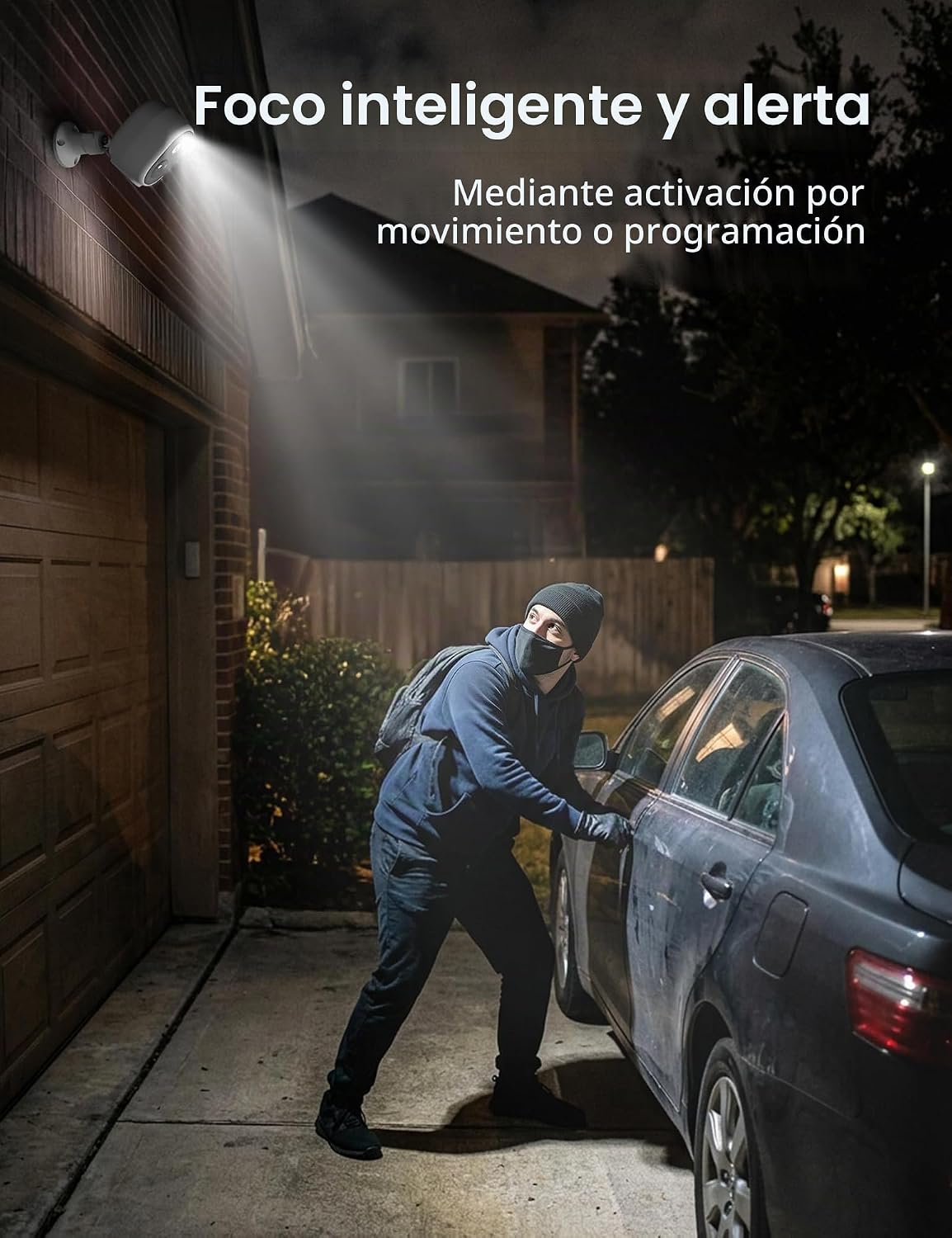GNCC Paquete de 2 cámaras de seguridad solares inalámbricas para ex...