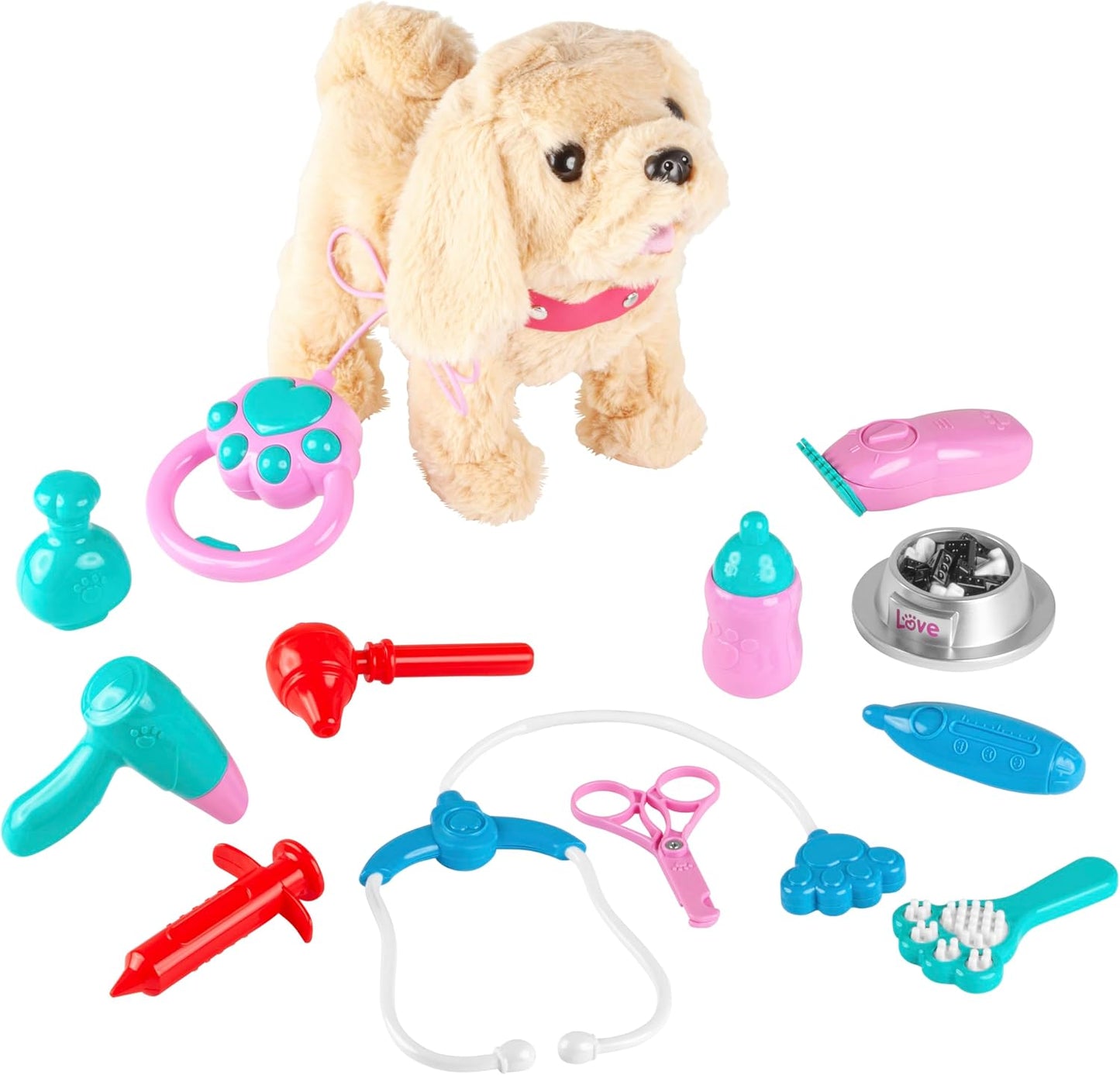 fash n kolor Cachorro Electrónico de Peluche Perro Caminante que La...