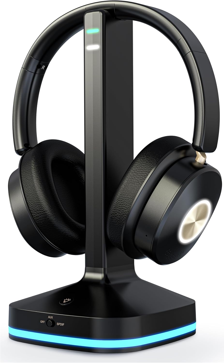 Auriculares inalámbricos para TV, base de carga óptica RCA AUX tran...