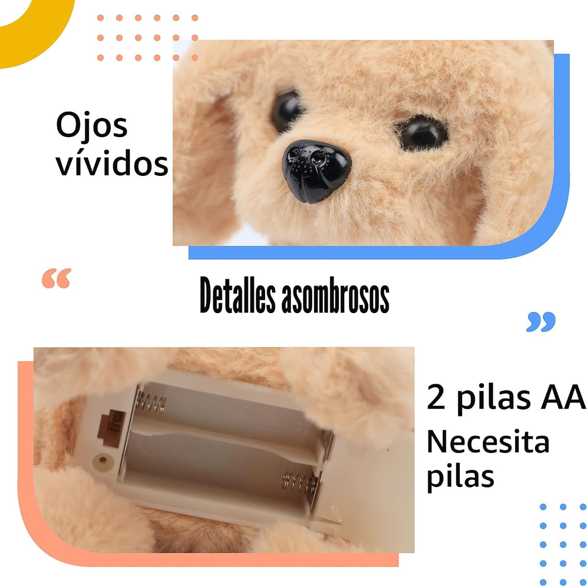 Hopearl Perro caminante Golden Retriever juguete interactivo electr...