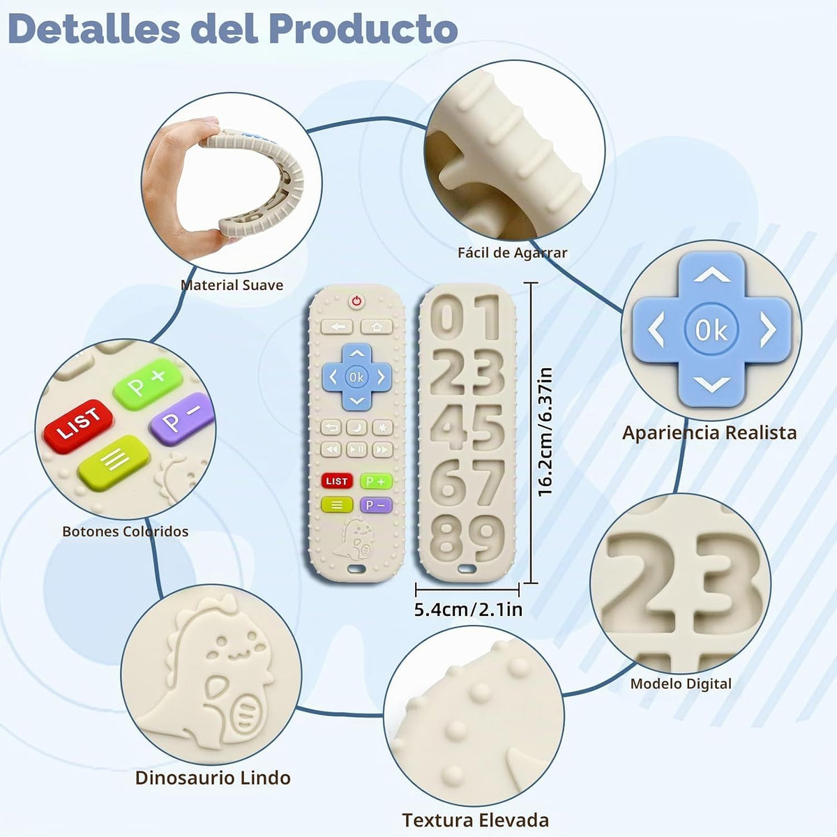 Mordedores para aliviar la dentición, juguetes para bebés de 3 a 6...