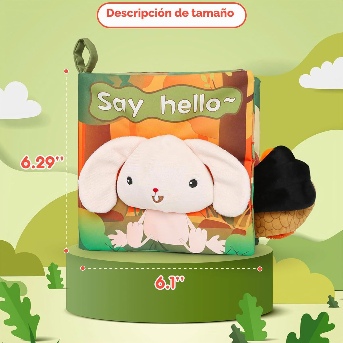 GKDOMS Libros Blandos para Bebés de Alto Contraste, Juguetes de Tac...