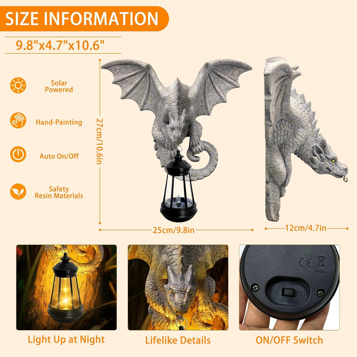 Estatua de Jardín Abrazador de Árboles Dragón - Esculturas Colgante...