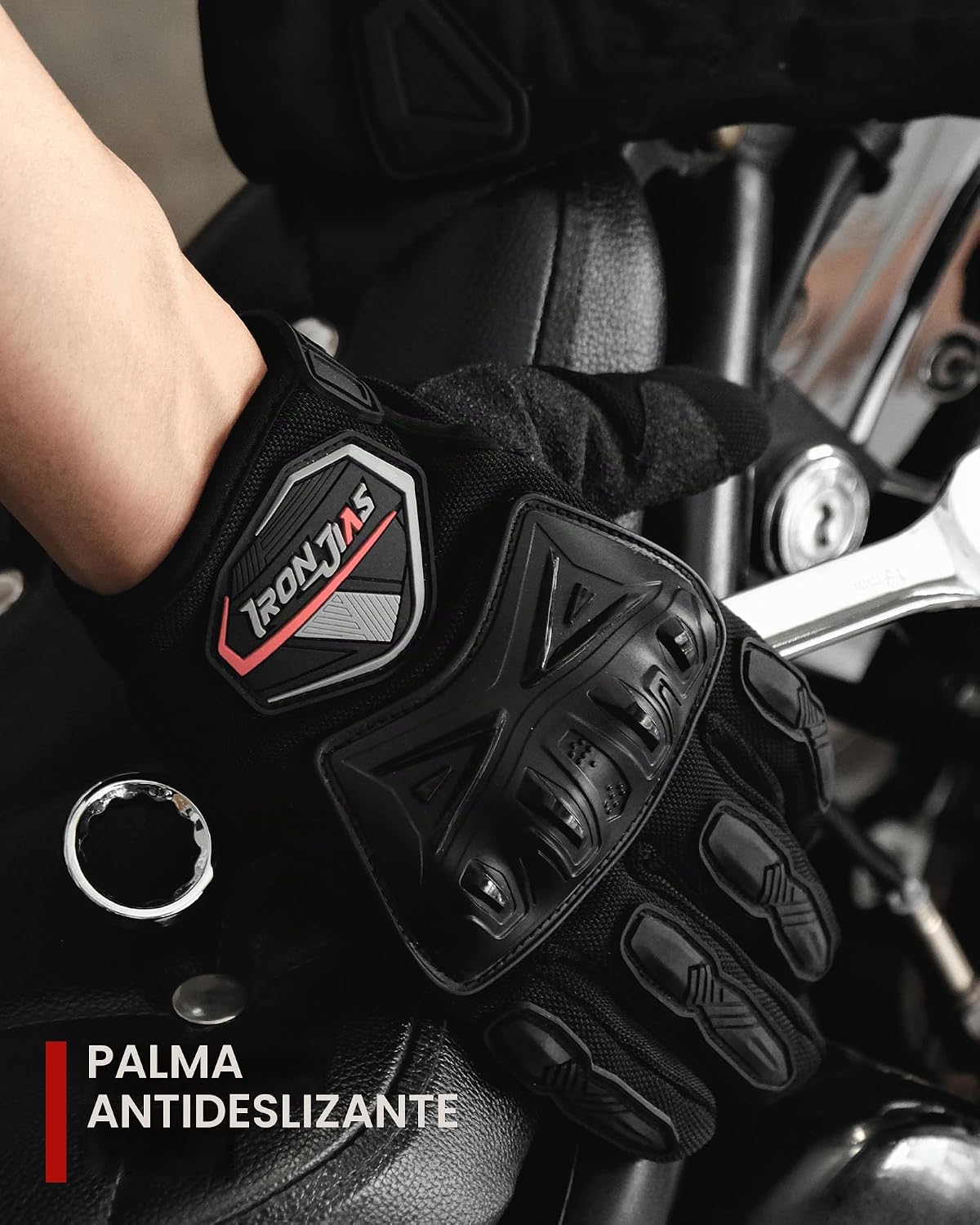 BORLENI Guantes de Motocicleta con Pantalla Táctil de Dedo Completo...