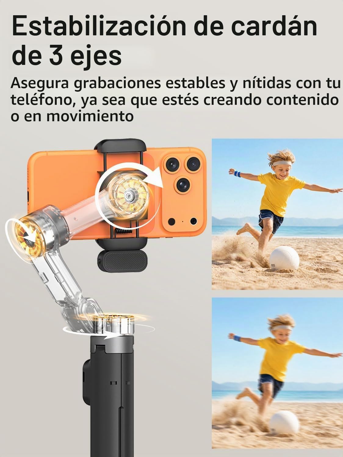 AOCHUAN Estabilizador cardán de 70.9 pulgadas para iPhone con módul...