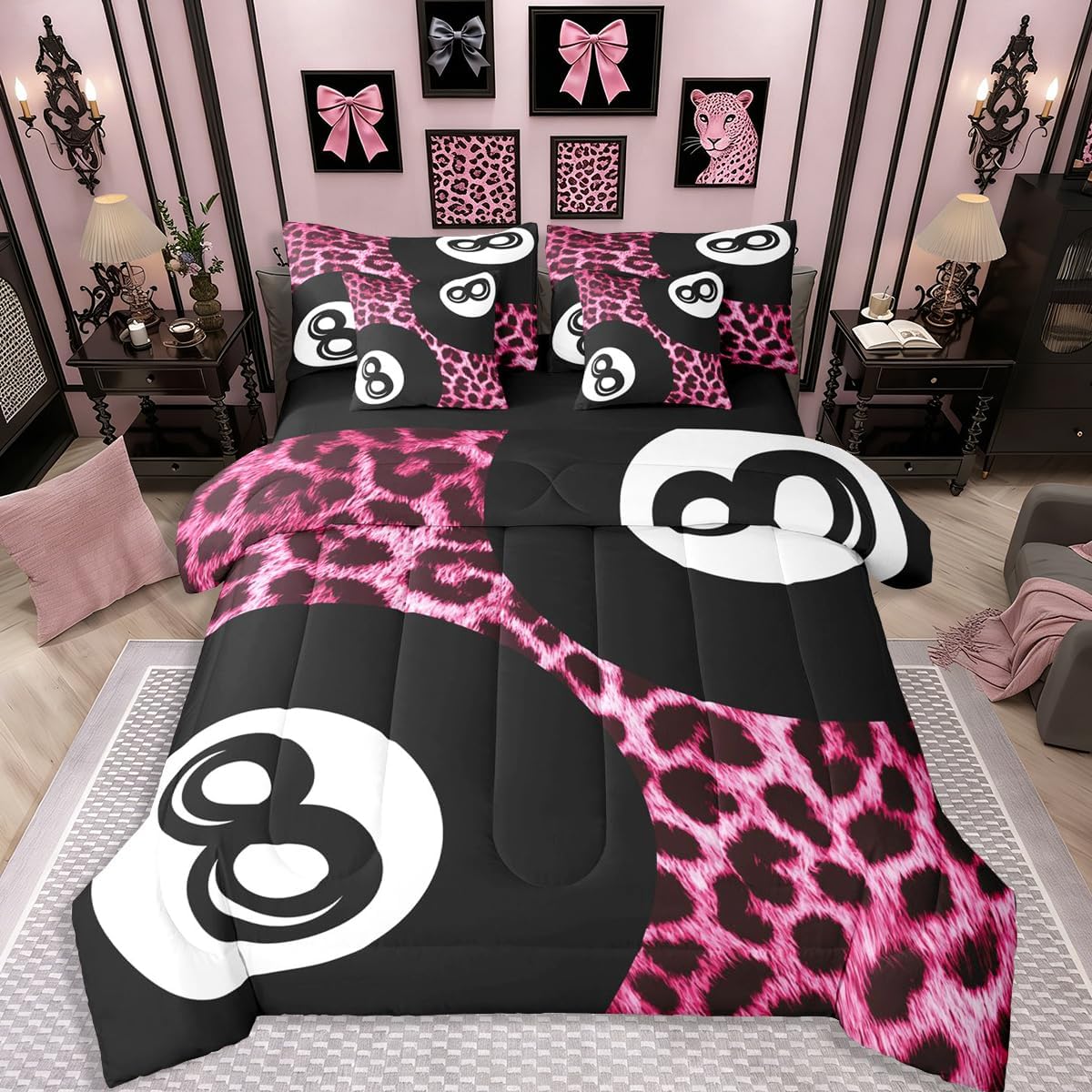 Erosebridal Y2K - Juego de ropa de cama de 8 bolas, estampado de gu...