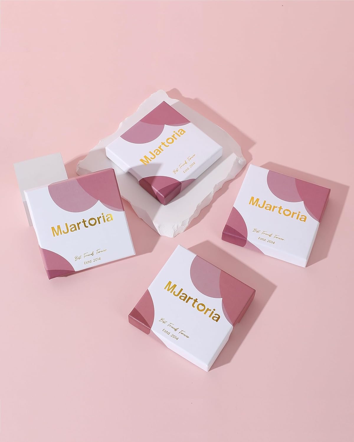 MJartoria Collares con iniciales en capas para mujer, modernos, cha...