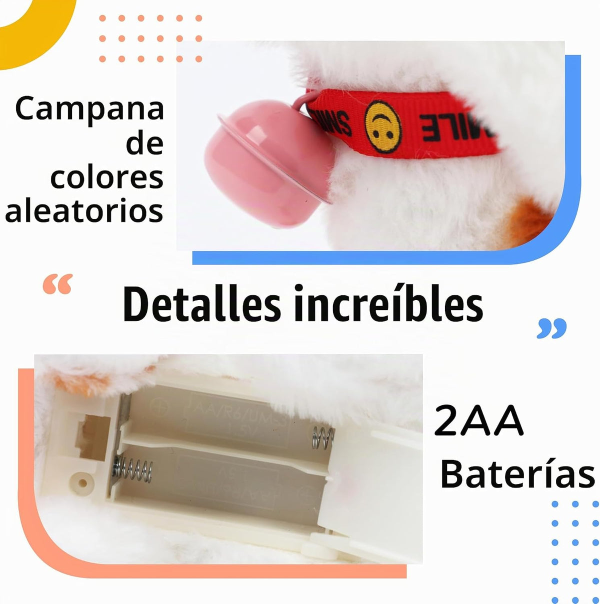 Hopearl - Juguete electrónico interactivo de peluche, regalos de pe...