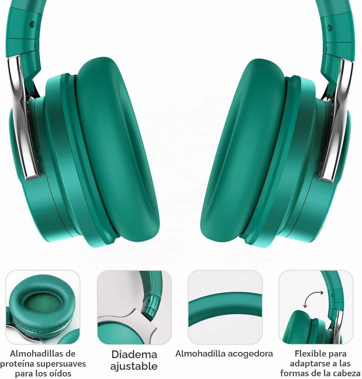 Silensys E7 Auriculares con cancelación activa de ruido Bluetooth c...