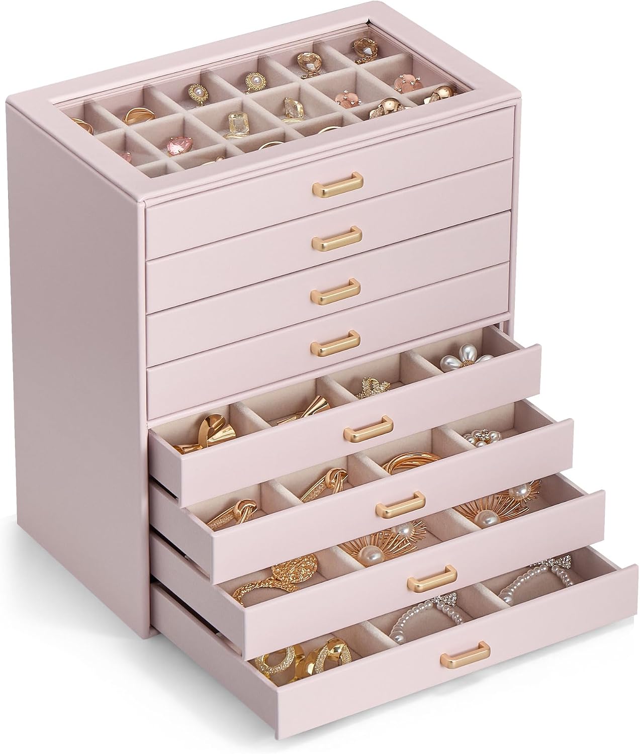 Organizador de pendientes Lolalet, joyero con tapa transparente - R...