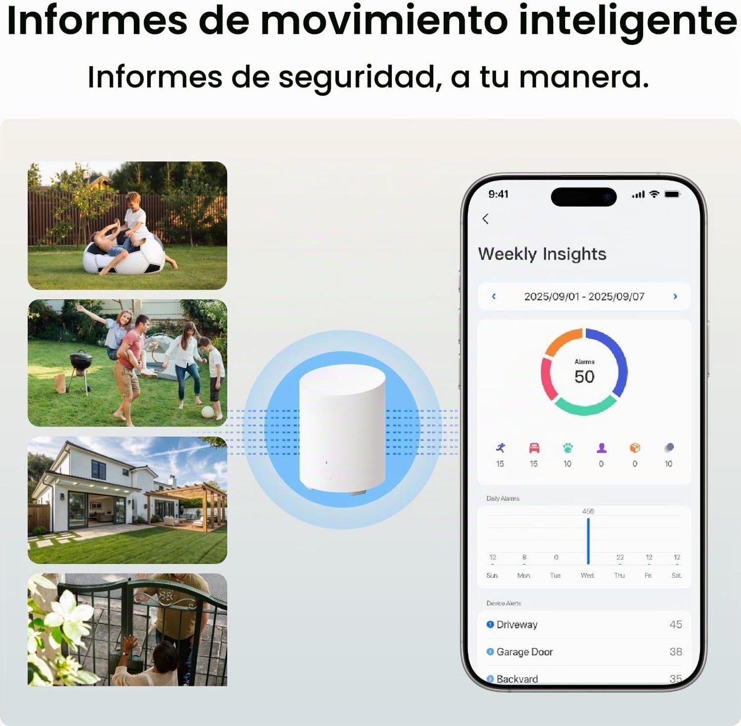 REOLINK 360° PT - Cámaras de seguridad solares inalámbricas para ex...