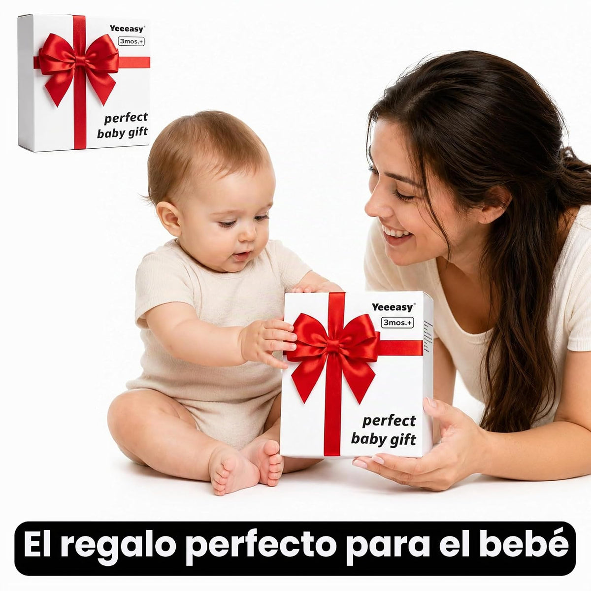 Yeeeasy Tapete de agua para el tiempo boca abajo, inflable para beb...