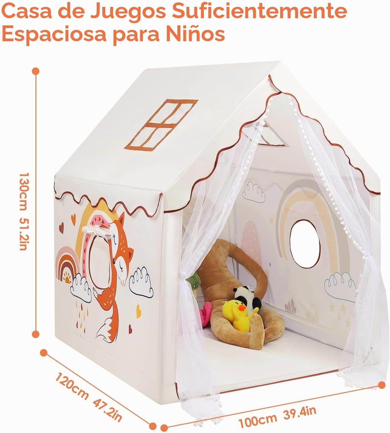 Tienda de campaña para niños con animales, estructura de juego pleg...
