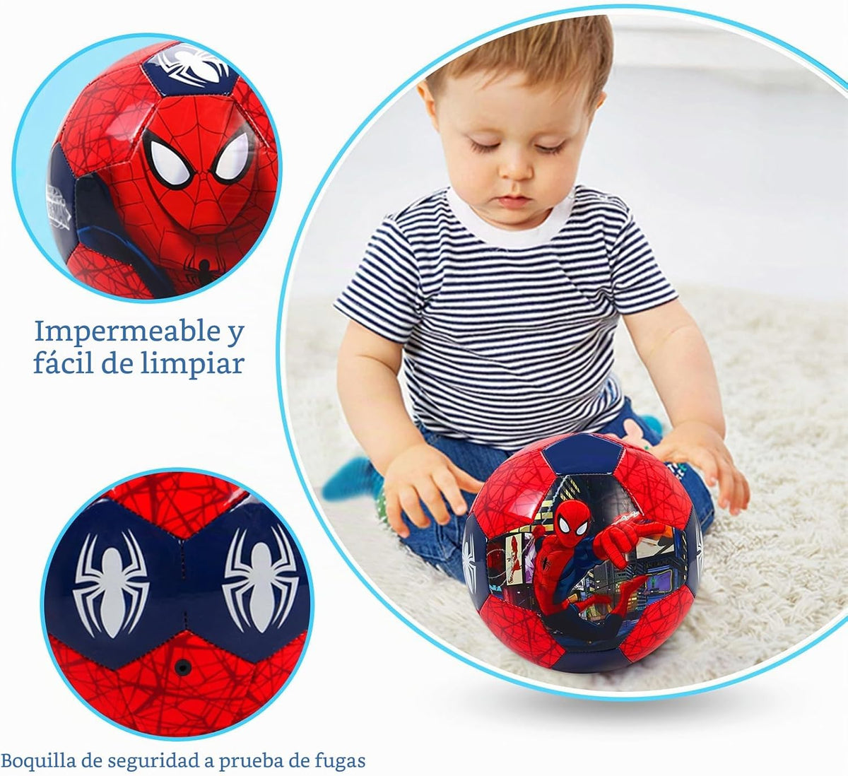 DECLIR Balón de Fútbol Tamaño 3 Balón de Fútbol para Niños Pelota P...