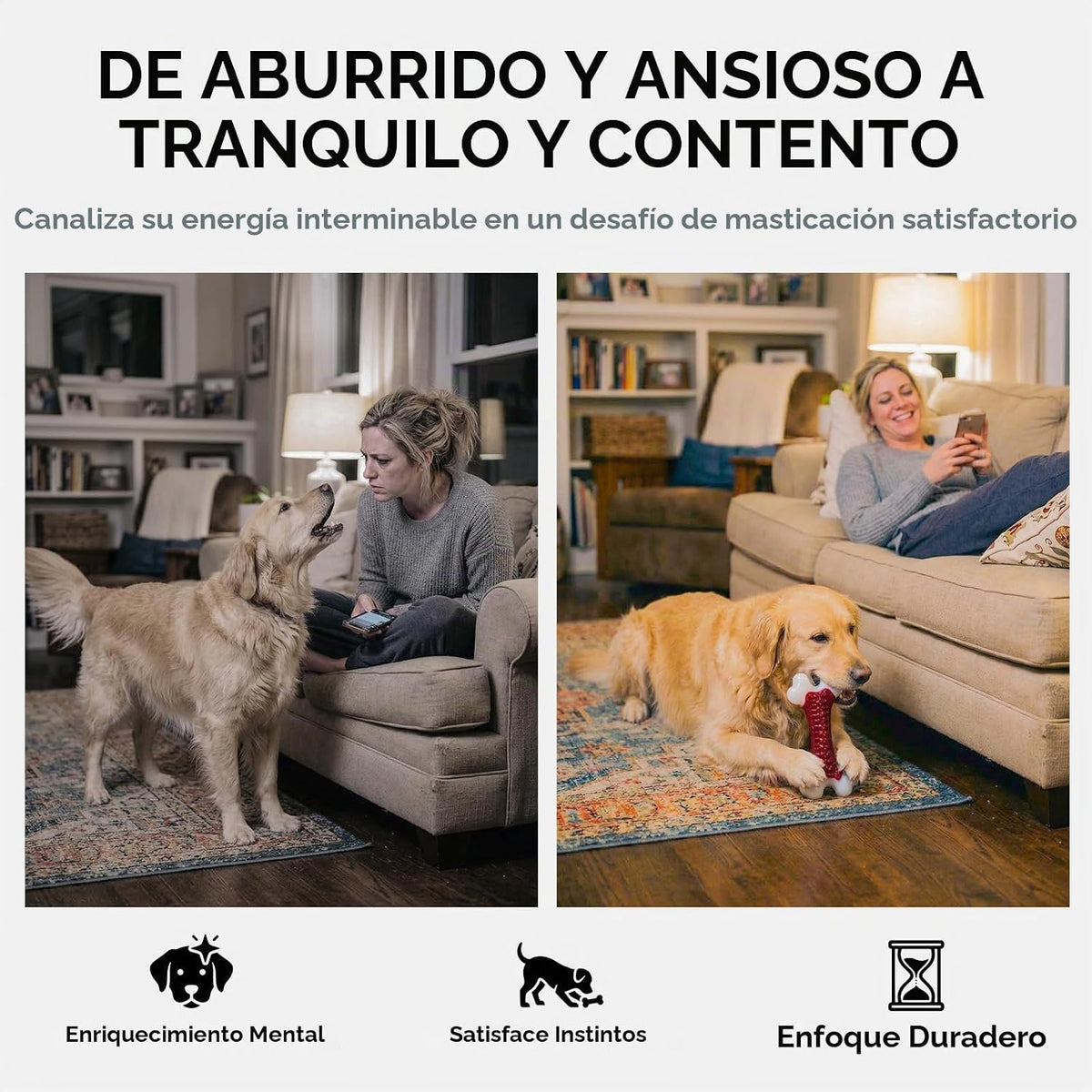 Kseroo - Juguetes masticables resistentes para perros masticadores...