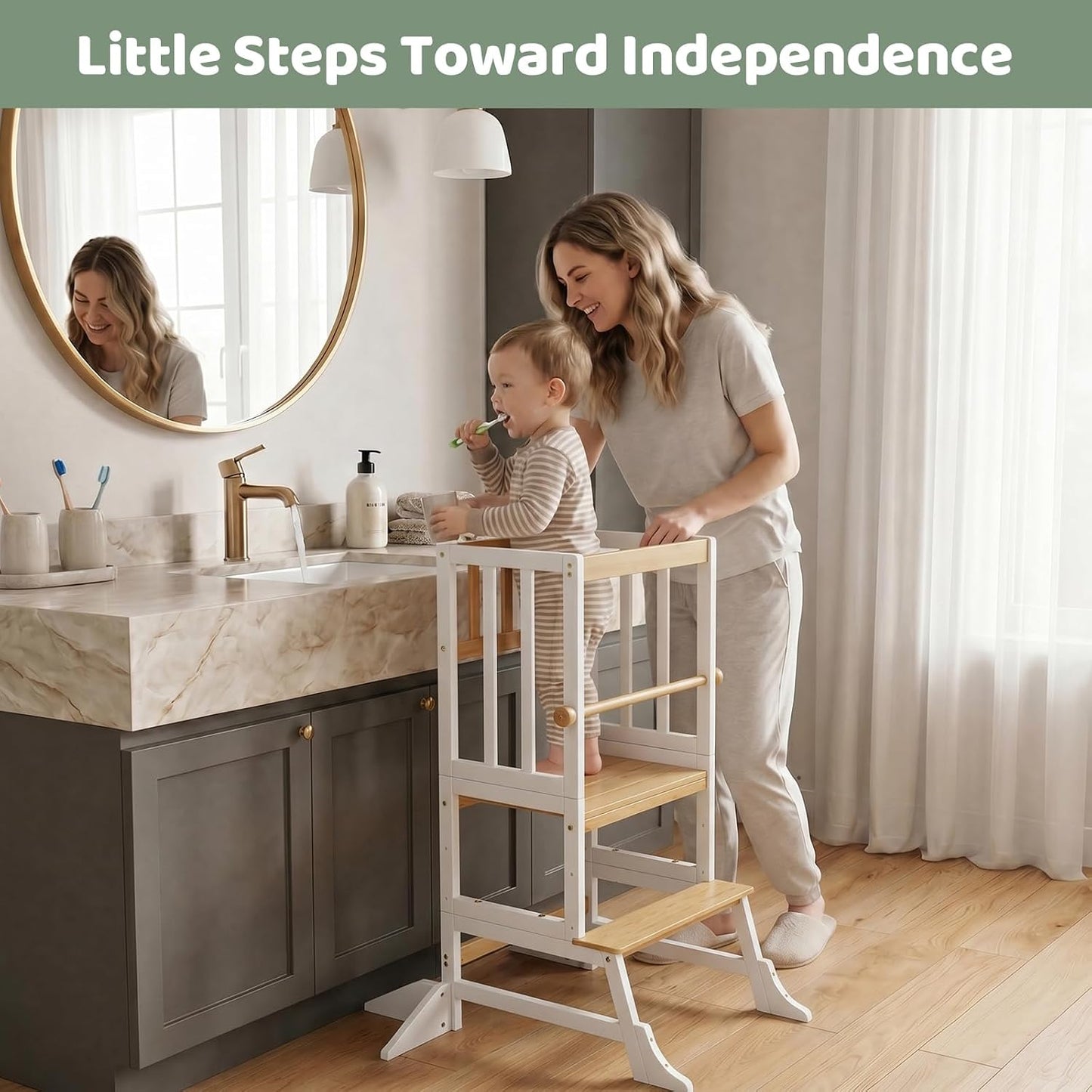 COSYLAND Torre de Pie para Niños Pequeños - Taburete de Cocina Ayud...