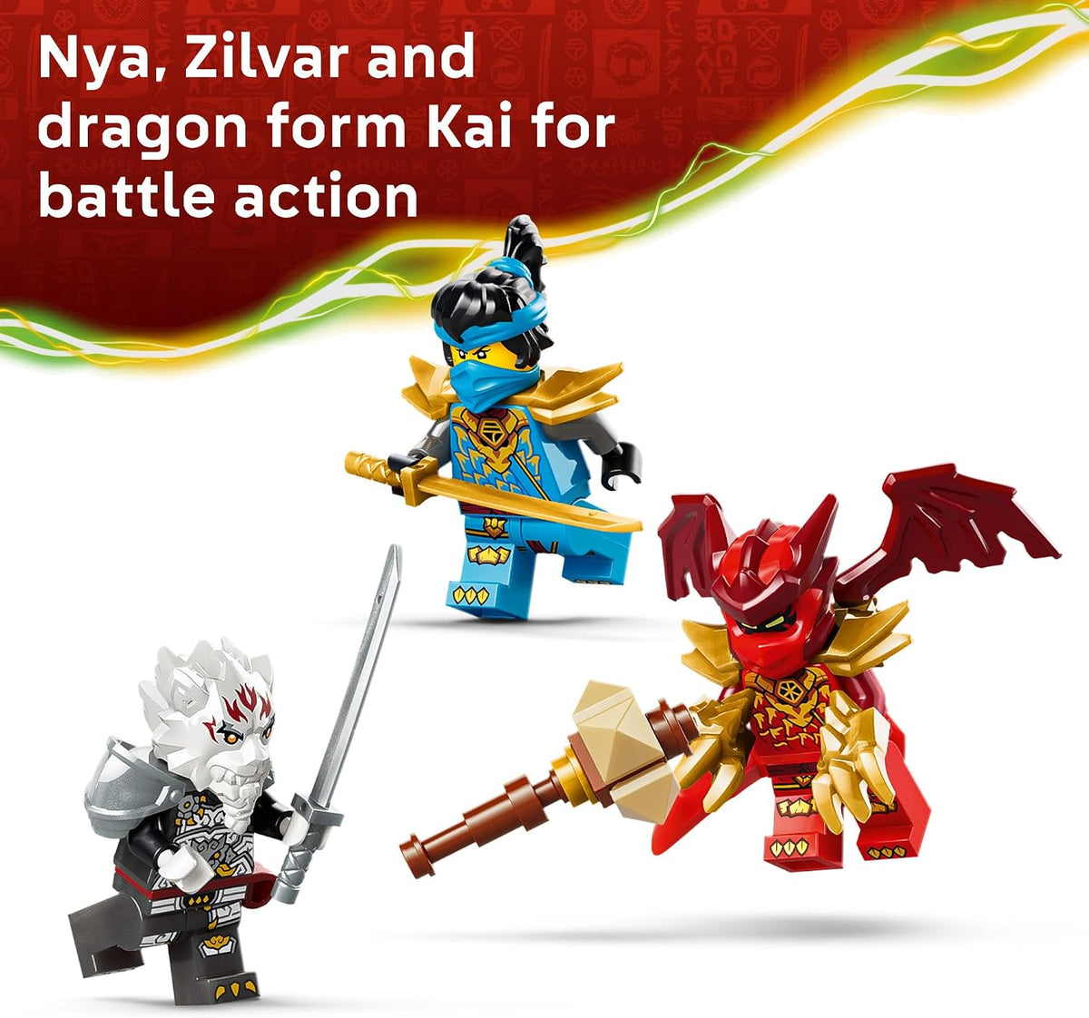LEGO NINJAGO Zilvar y Grimtak la Bestia Dragón 71863 | Juguetes de...