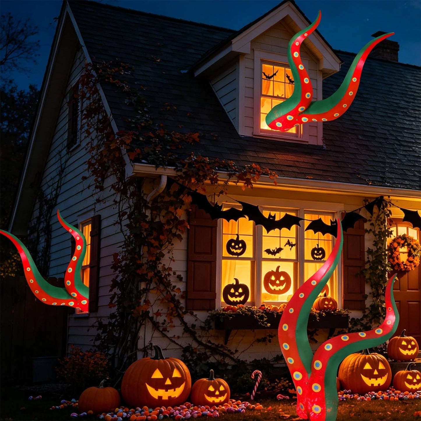 Tentáculo de pulpo inflables de Halloween de Juegoal, decoración de...