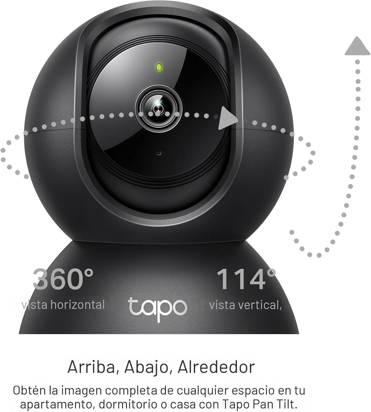 Tapo Cámara de seguridad interior 2K Pan\/Tilt para monitor de bebé...