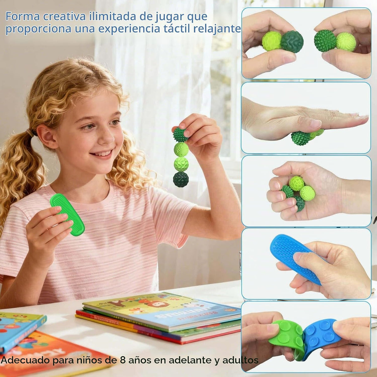 Juguetes Fidget para Adultos Bolas Magnéticas de Silicona y Piedras...