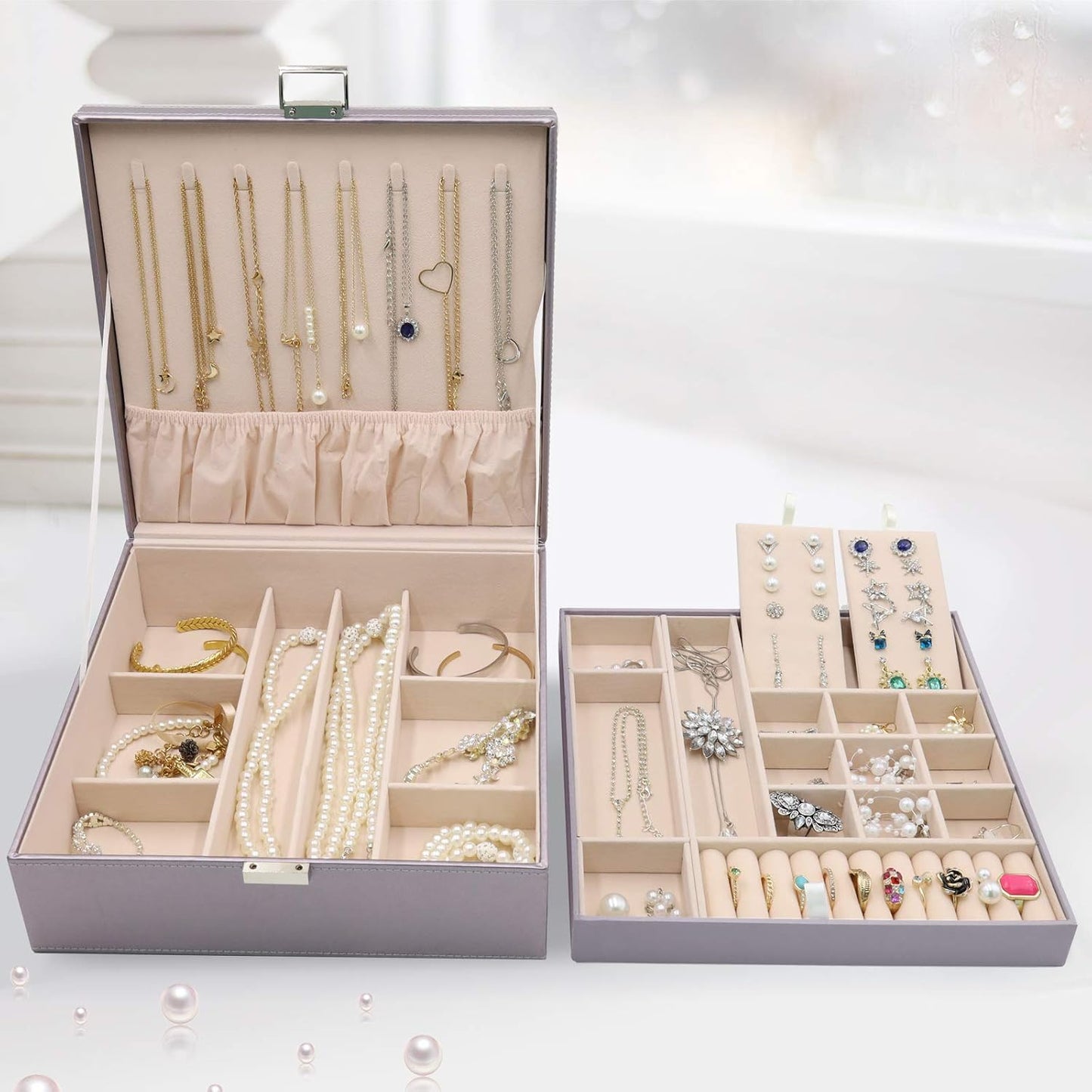 ProCase Caja de Joyas para Mujeres, Organizador de Joyas Grande de...