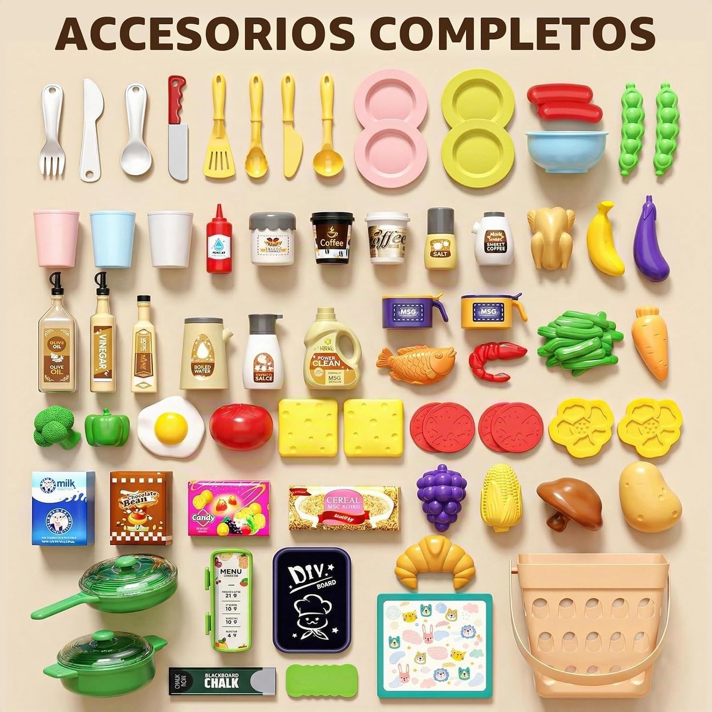 Juego de cocina para niños de 33.8 pulgadas con sonido y luz, estuf...