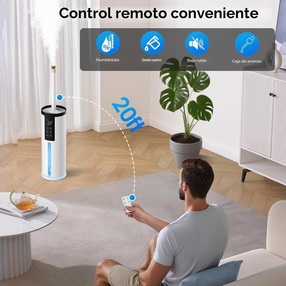 Humidificador doméstico GloryAir para habitación grande, relleno su...