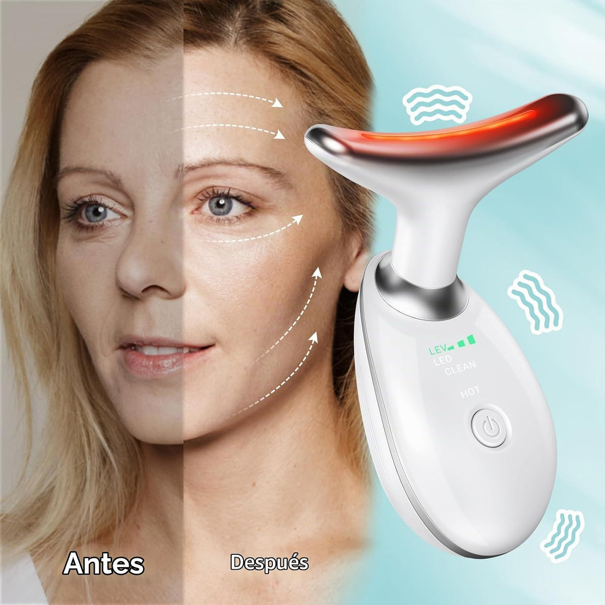 Oriflame Masajeador de cuello y cara, rodillo facial, herramienta p...