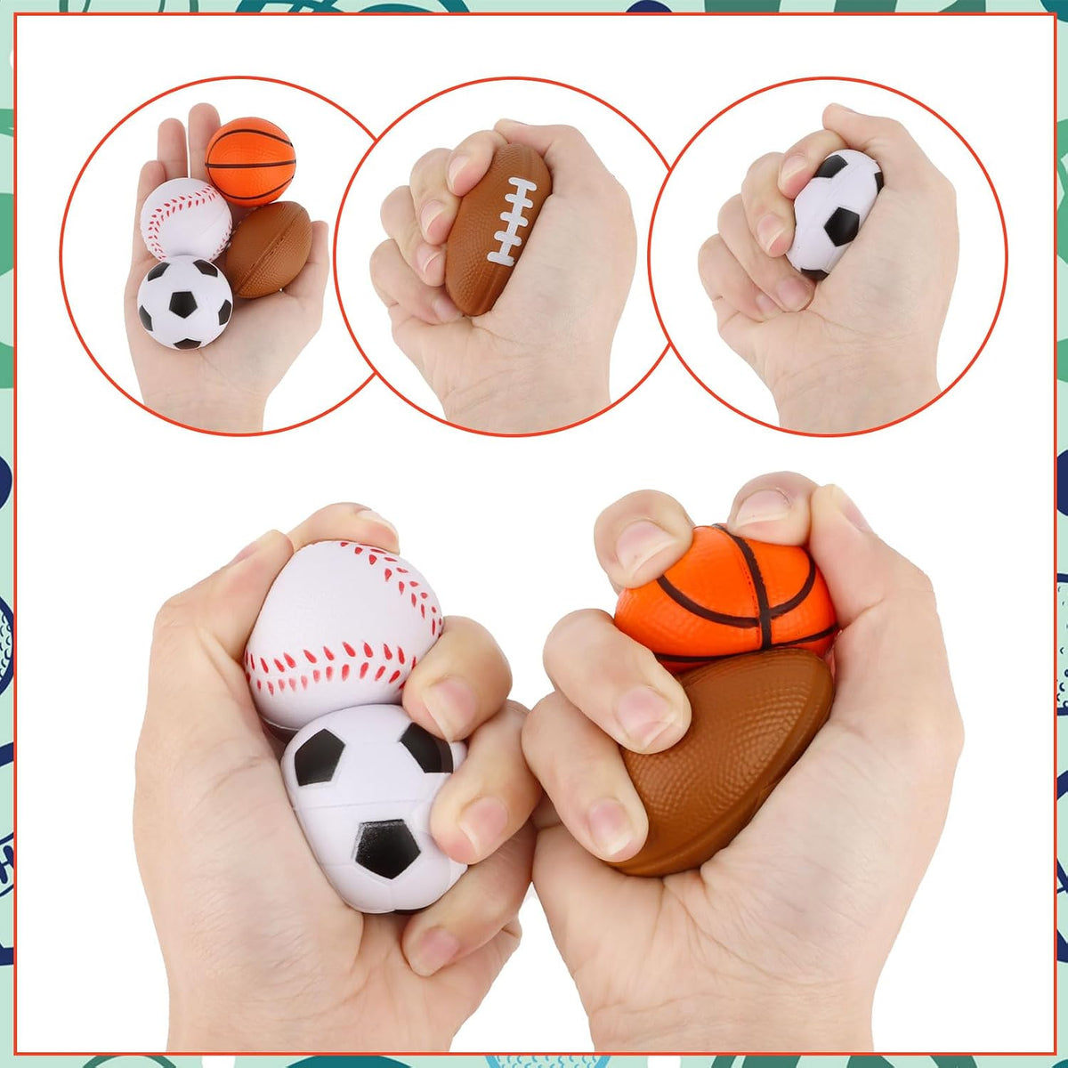 Hxezoc Mini bolas deportivas para el estrés, paquete de 20 unidades...