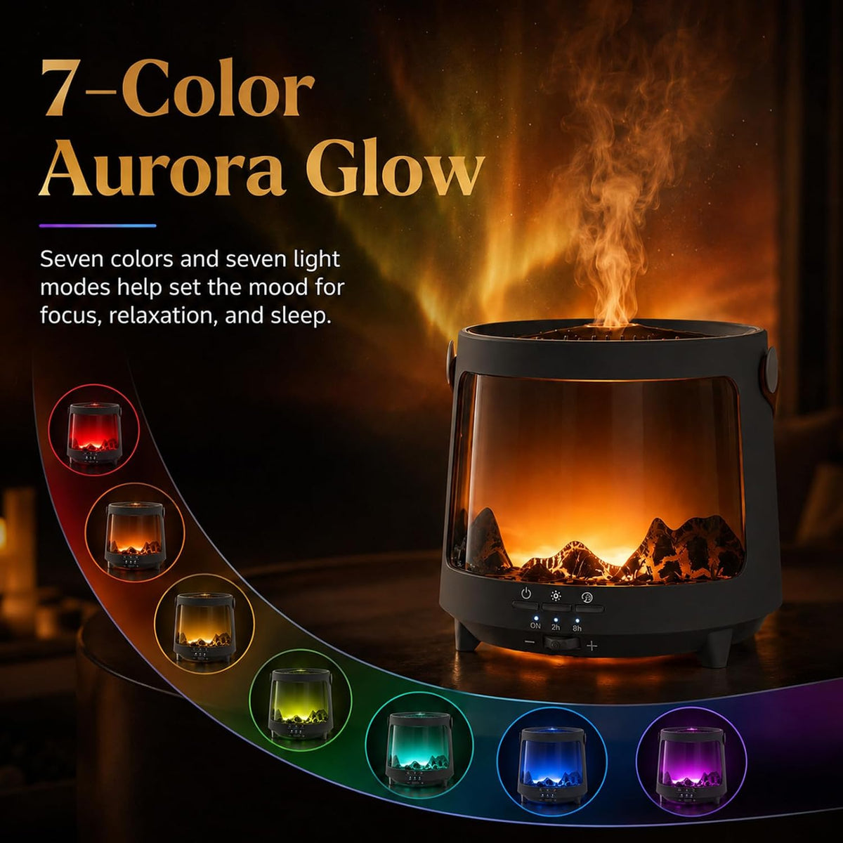 Medusa Aroma Difusor Auto-Off Cool Mist Humidificador para el hogar...