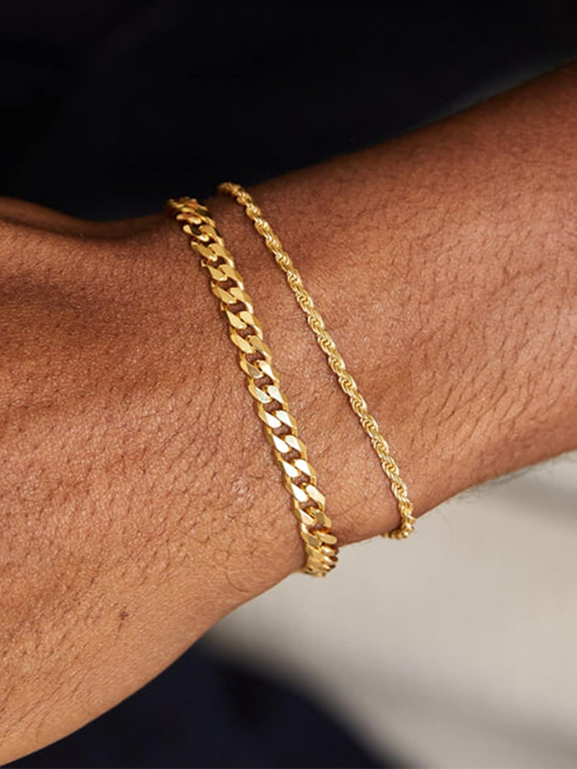 PEALICIOUS Pulseras para hombre, joyería como 2 pulseras de plata\/...