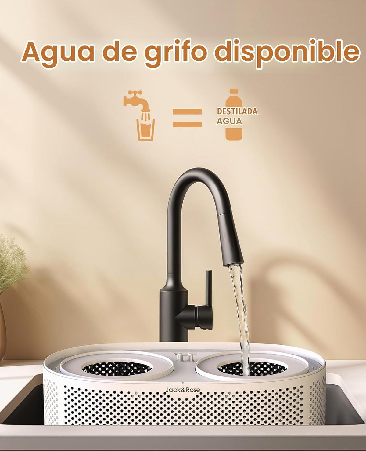 Humidificador evaporativo de mecha reutilizable para dormitorio, hu...