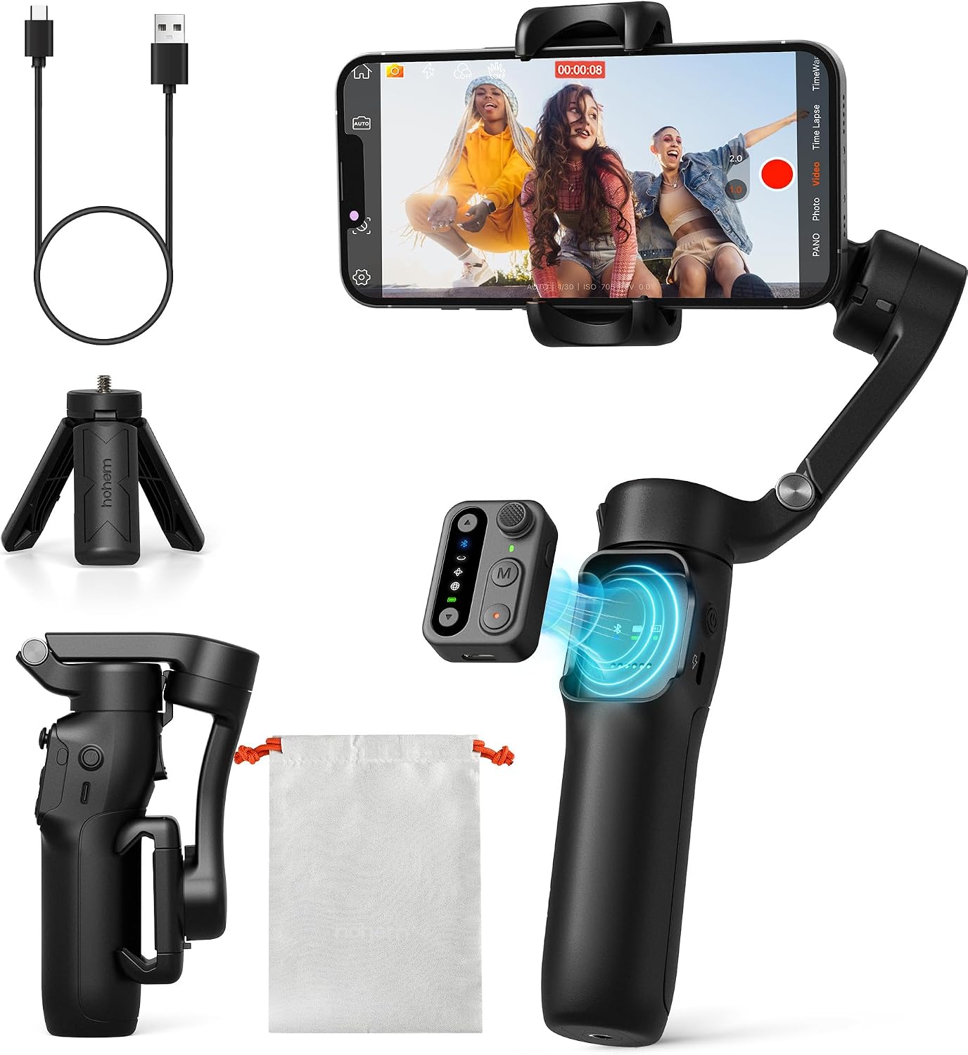 Estabilizador de cardán iSteady X3 SE de hohem para iPhone, estabil...