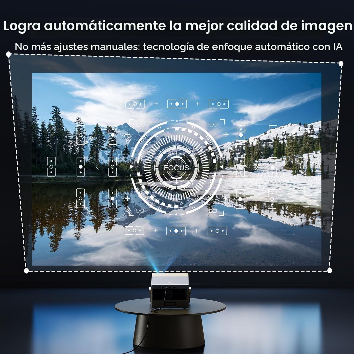 Proyector para exteriores con licencia oficial de Google TV 3000 AN...