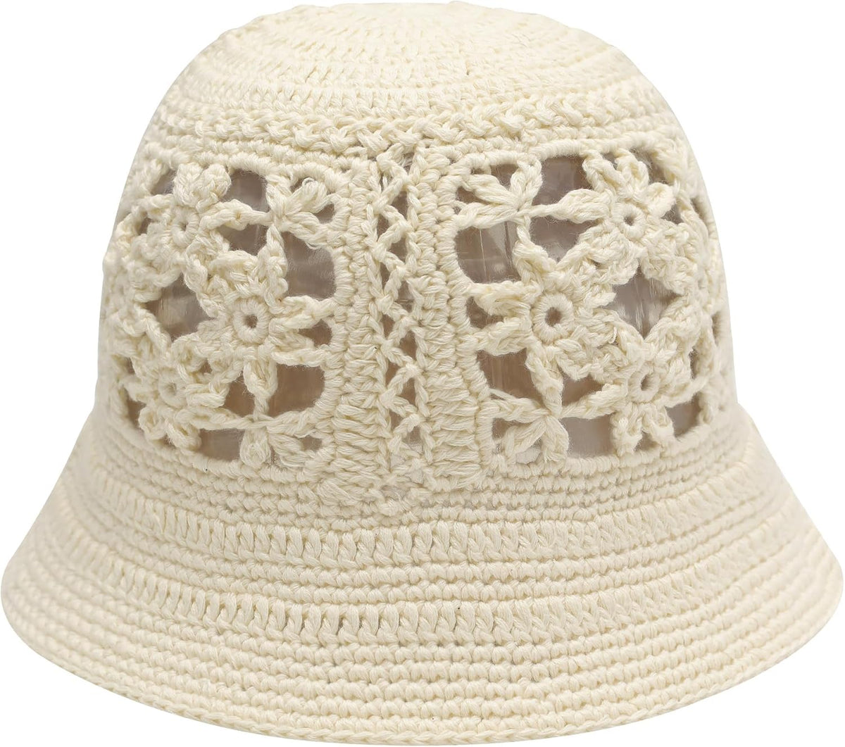 ZLYC Sombrero de pescador de algodón para mujer, hecho a mano, teji...