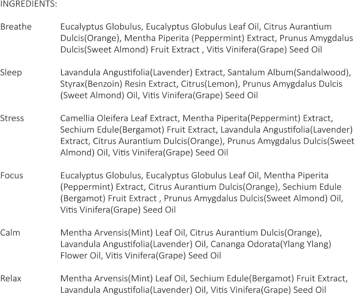 HERBROMAS Juego de Aceites Esenciales de Aromaterapia Roll On, Mezc...