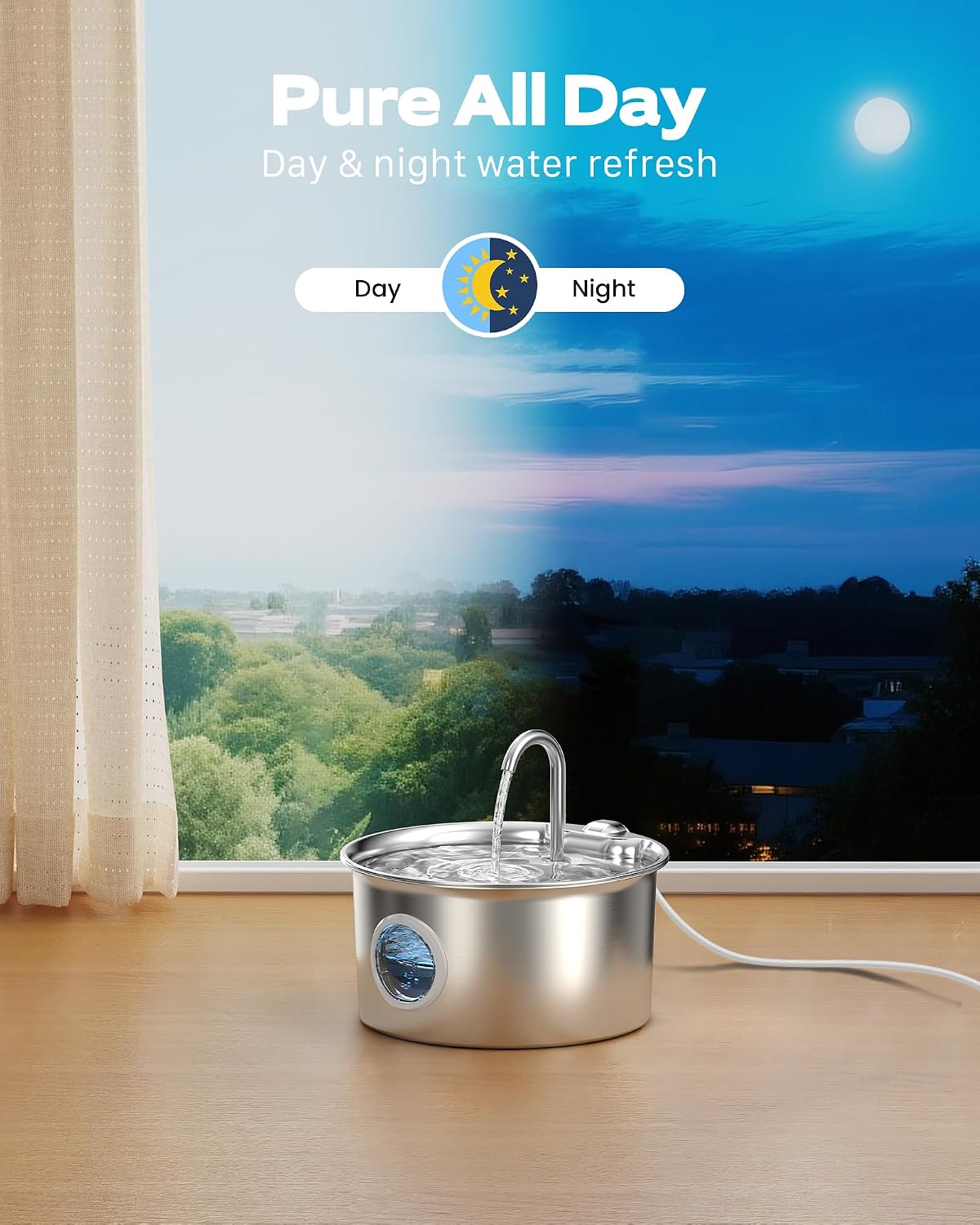 Fuente de agua para mascotas de acero inoxidable: fuentes de agua p...