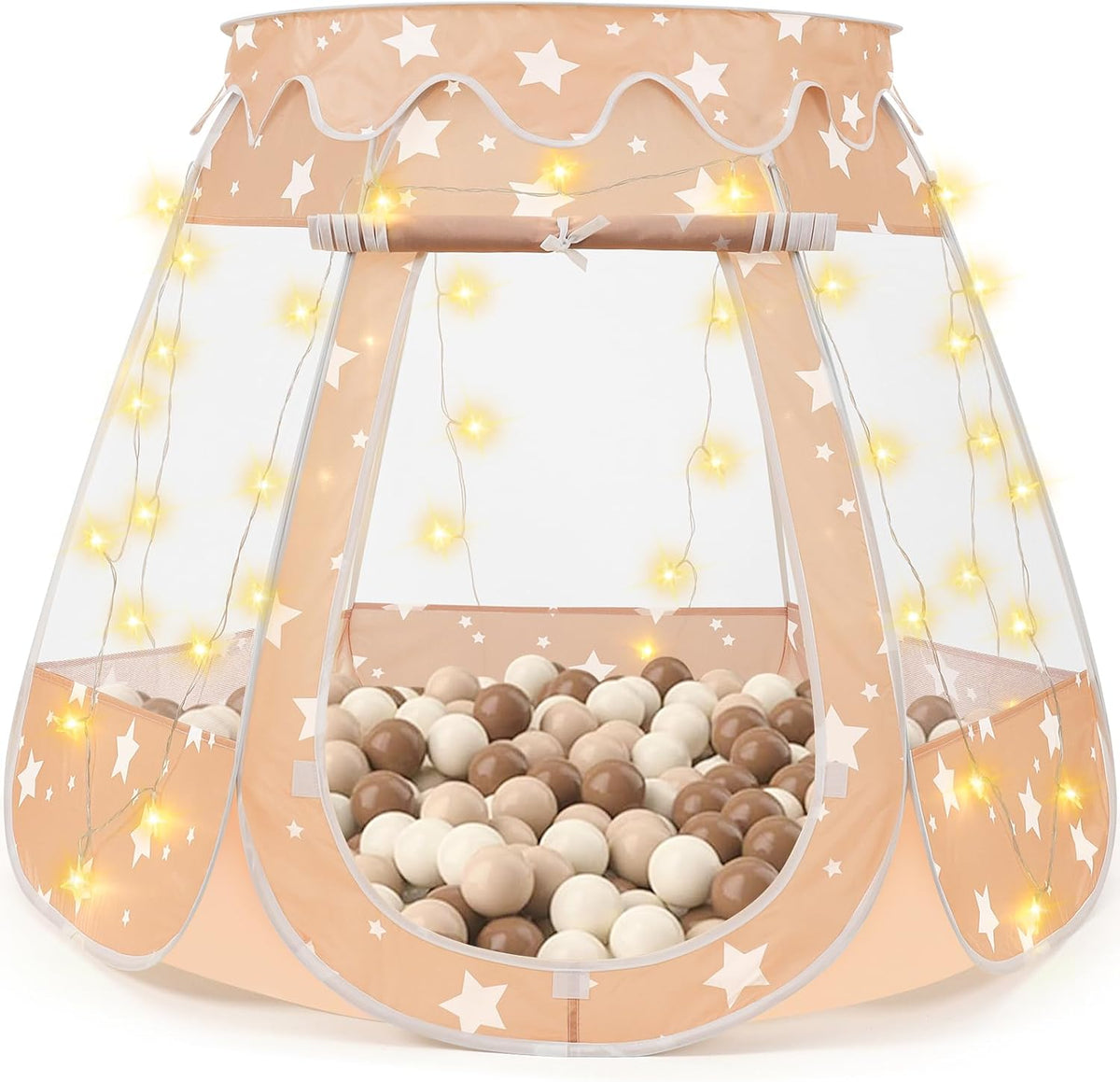 Crayline - Tienda de campaña desplegable de princesa con luz de est...