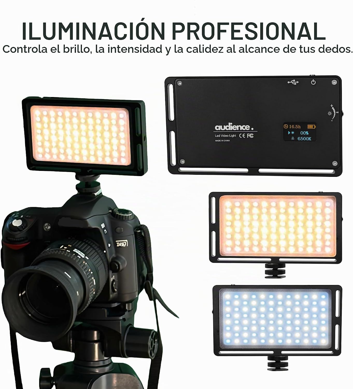 Audience Kit de creador móvil profesional - Trípode ajustable de 72...