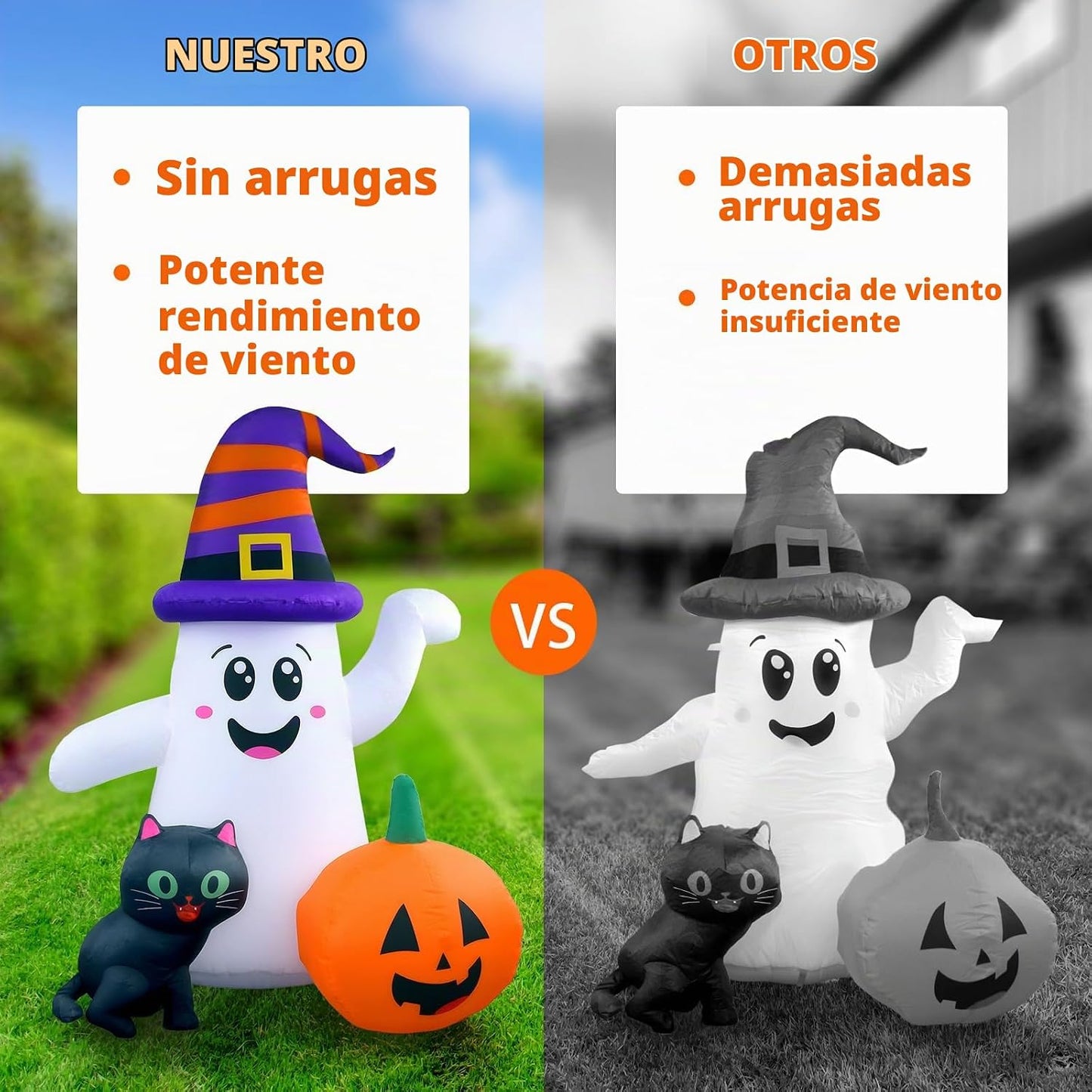 Inflables de Halloween de 5 pies, bonitas decoraciones de Halloween...