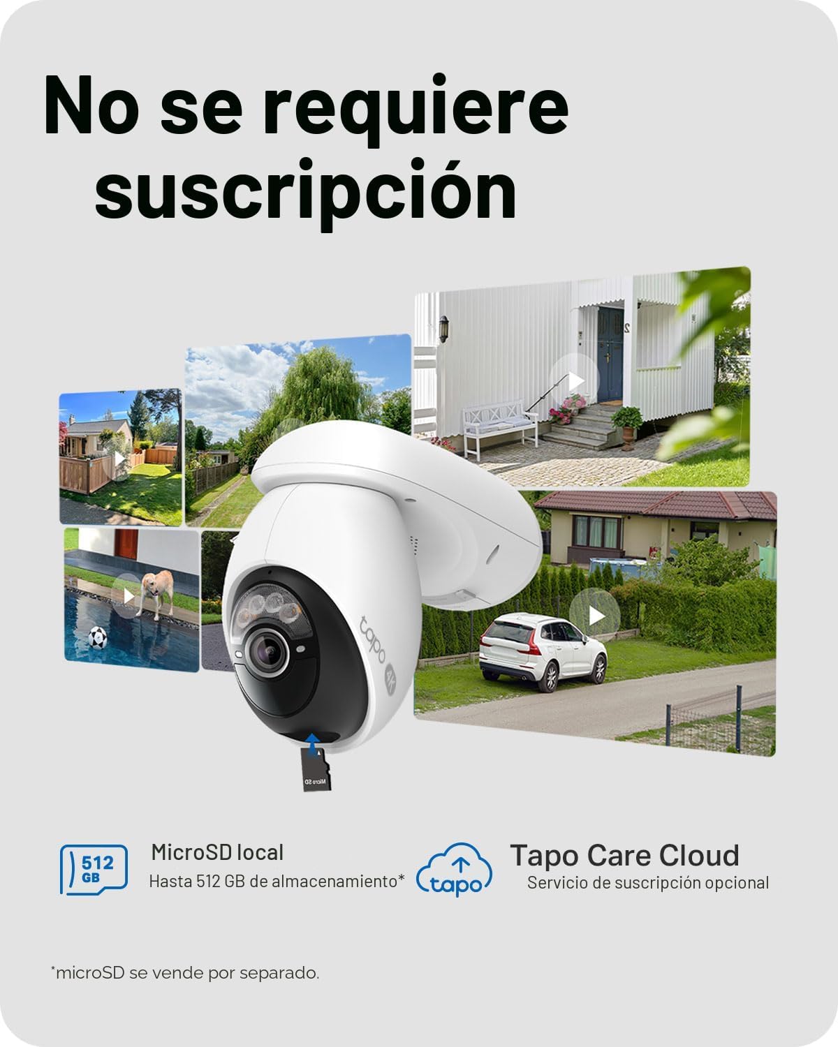 Tapo Cámara de seguridad inalámbrica al aire libre de la pan\/de la...