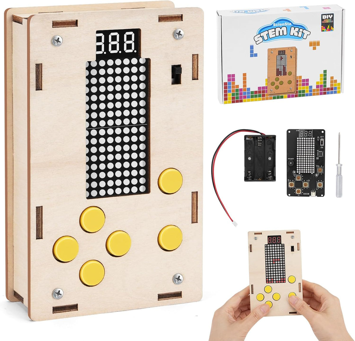 ScienSta Consola de juegos fácil de montar, manualidades de constru...