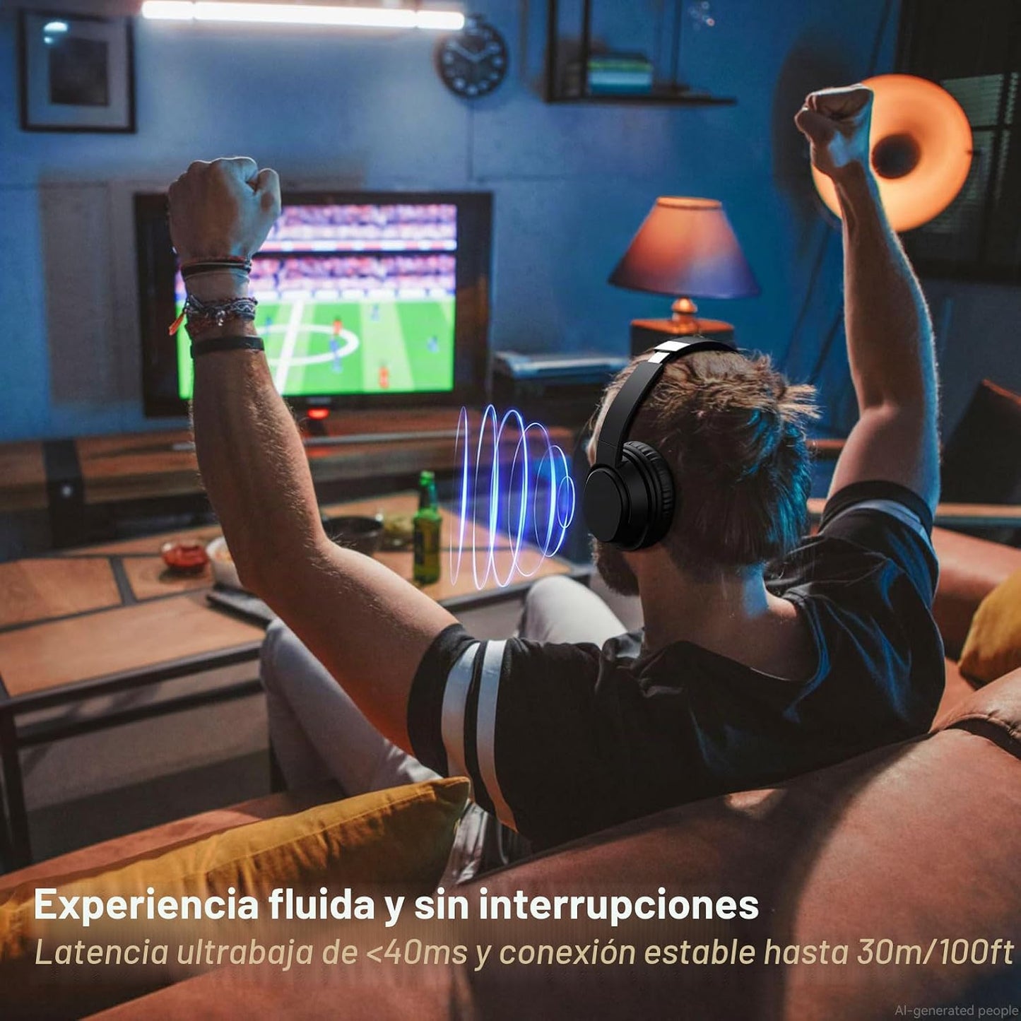 SKYCOMET Auriculares inalámbricos para TV, audífonos inalámbricos p...