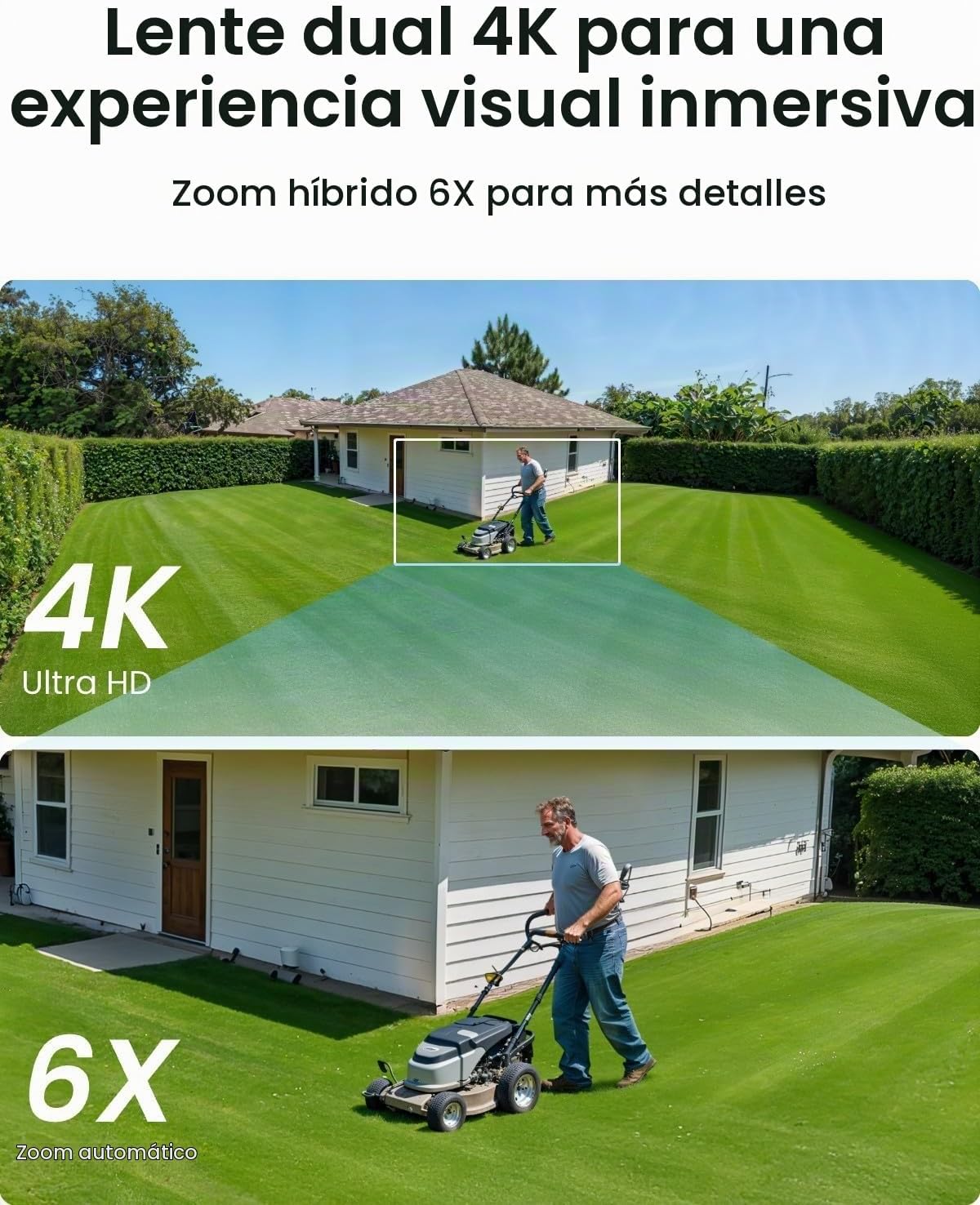 REOLINK TrackMix PoE Cámara de seguridad PTZ de doble lente 6X segu...