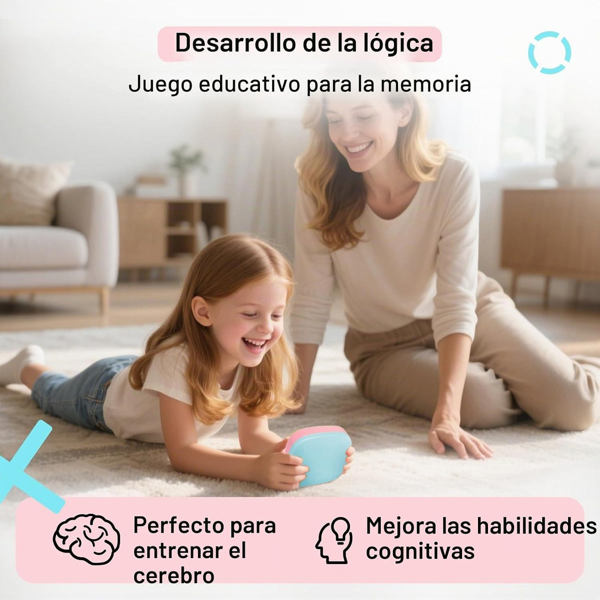 BearHonie Juego electrónico de Tic Tac Toe - Rompecabezas portátil...