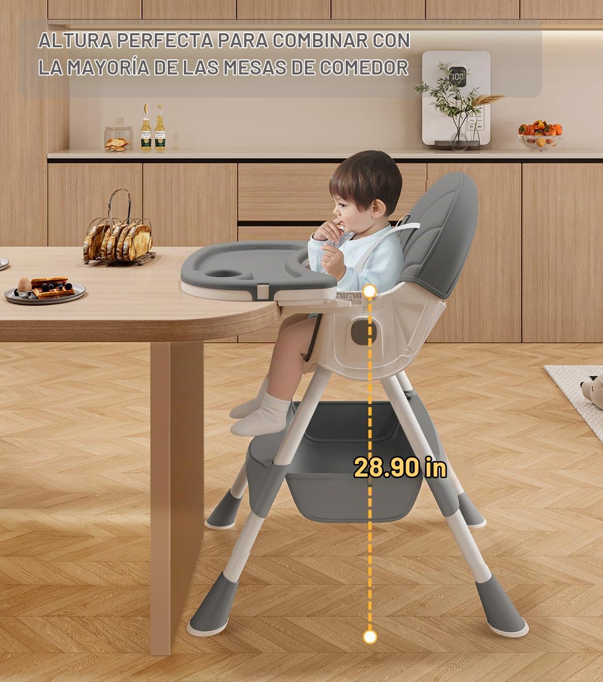 Silla alta para bebé, sillas altas 5 en 1 para bebés y niños pequeñ...